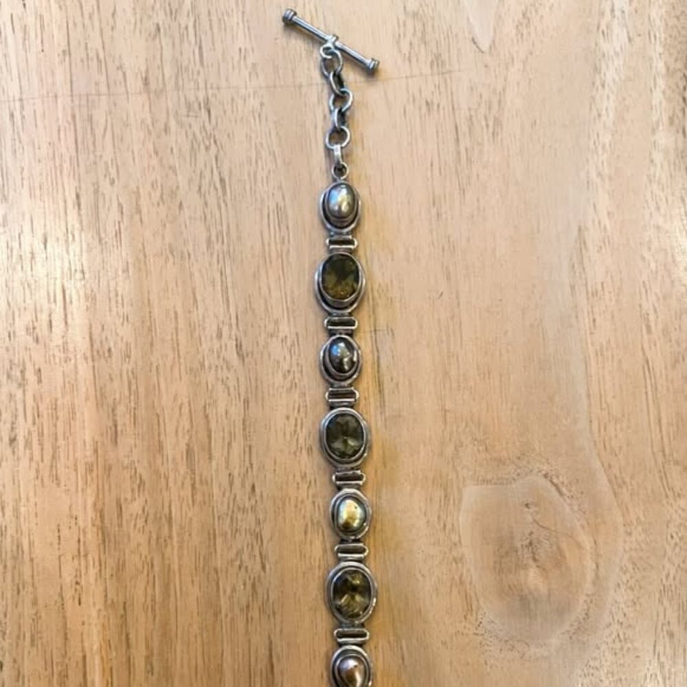 Sterling Silver and Labradorite Bracelet